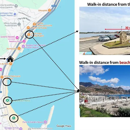 公寓 Sea Front Taormina 贾迪尼-纳克索斯
