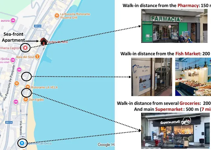 Sea Front Taormina 公寓 *