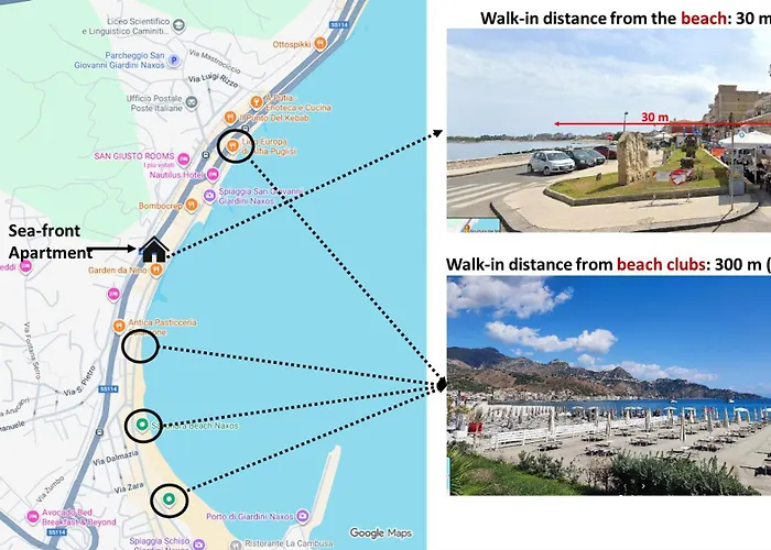 شقة Sea Front Taormina جيارديني ناكسوس